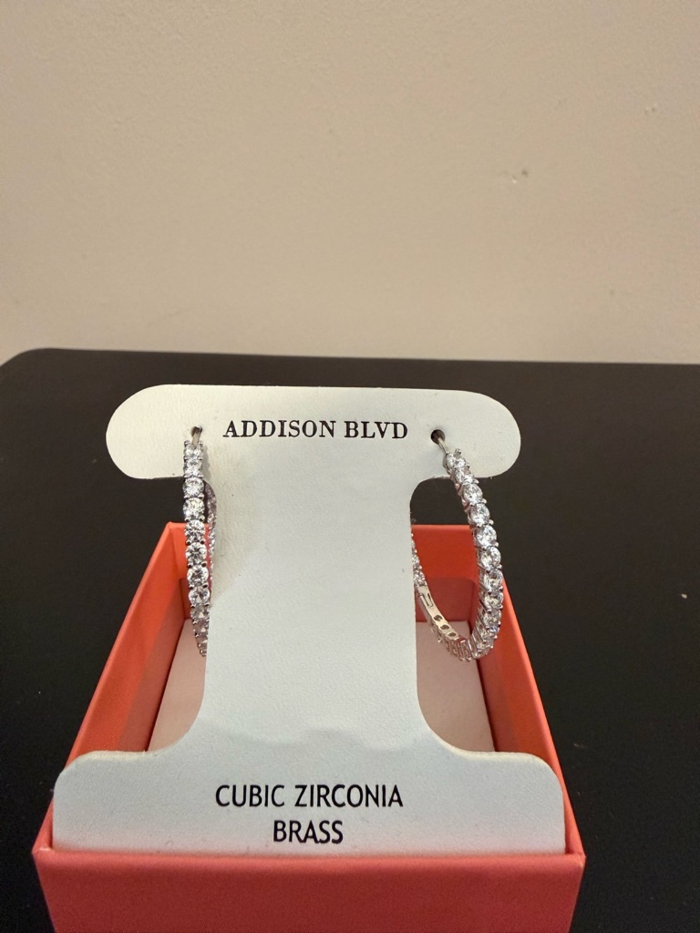 Silver Cubic Zirconia Hoop Earrings